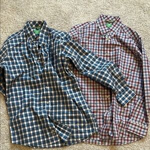 Men's button down plaid shirt bundle - NWT size medium
